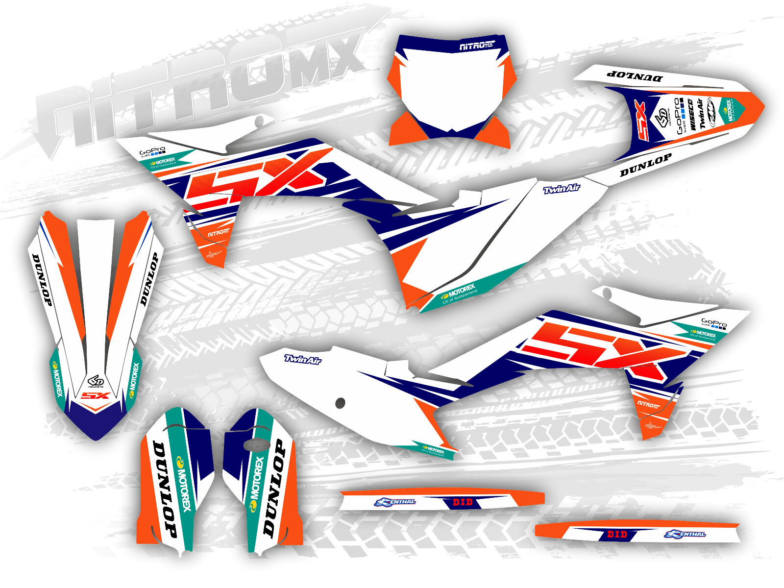 ktmオノフ ENJOY MFG KTM オフィシャルチームデカールフルキット＋シートカバー