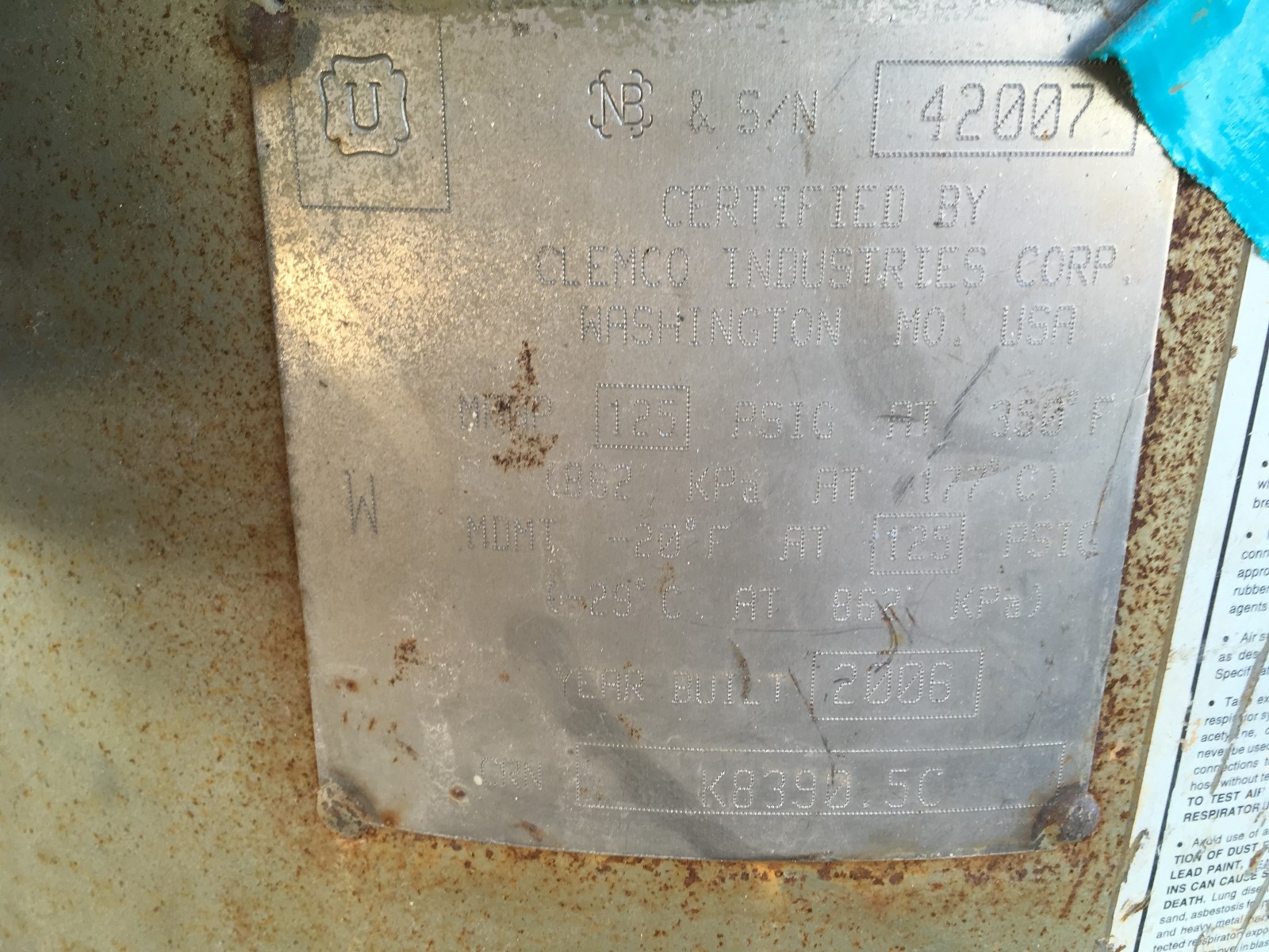 CLEMCO 600LB SANDBLAST POT PACKAGE