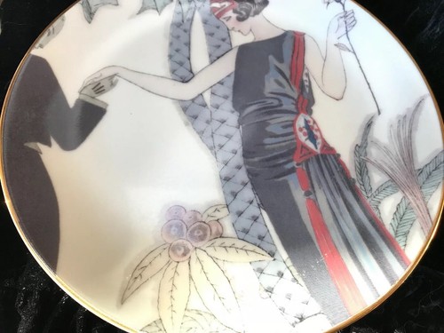 Art Deco Fitz And Floyd Guild La Fleur 6 Fashion Plates