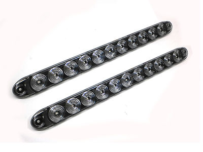 TWO - 15'' Low Profile Red Clear LED Stop Turn Tail Lights Trailer Truck USA