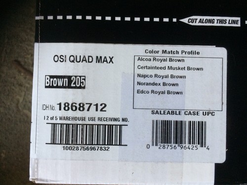 OSI Quad Max Window, Door, And Siding Sealant Caulk Brown 205 - 36 Tubes