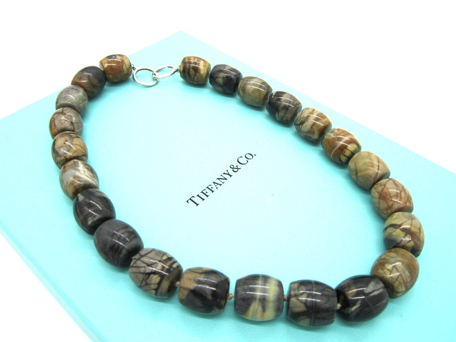 Chapado en Laton シルバ　Paloma Picaso Tiffany & Co Signed PALOMA PICASSO Sterling Silver Jasper