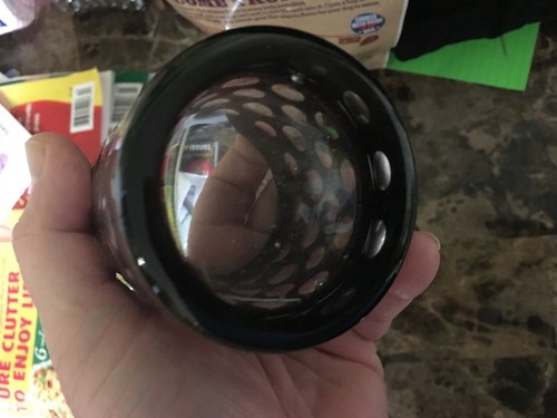 Gorgeous Coin Dot Amethyst 4 Inch Juice Glass PERFECT CONDITION