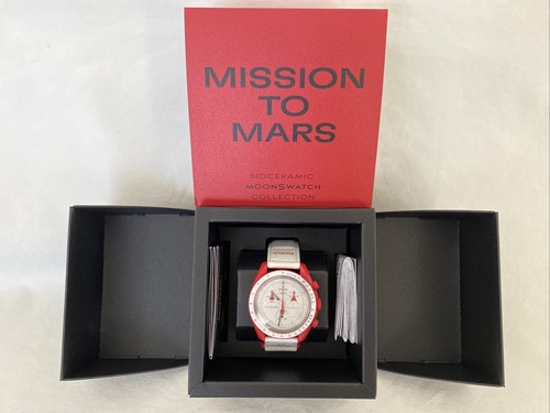 Omega x Swatch Ltd Ed MISSION TO MARS MOONSWATCH WATCH NEW