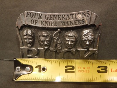 Four Generations Of Knife Makers Buck Knifes Pewter Belt Buckle #950586