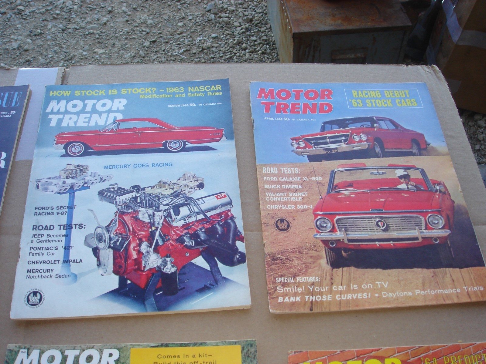 Lot of 12 VINTAGE 1963 MOTOR TREND CAR MAGAZINE Complete Year Chevy Ford Mopar