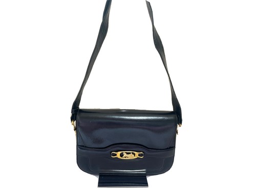 Rank AB*Vintage Celine Shoulder bag Horse Carriage Leather