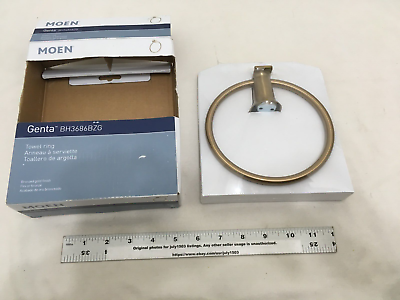 1 NEW Moen Genta Towel Ring BRONZED GOLD BH3686BZG sw