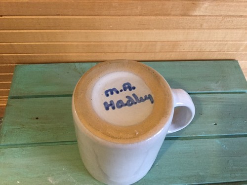 Vintage Mary Alice M A Hadley Art Pottery Coffee Cup Mug Blueberry