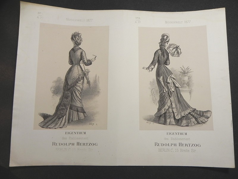 Gravure  Mode Femme Eigenthum Rudolph Hertzog 2449 Litho 1877 27x36