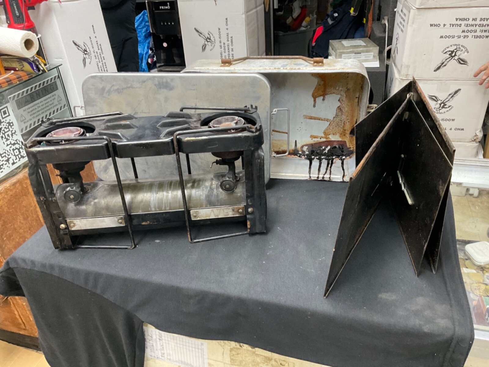 VINTAGE US MILITARY COLEMAN TWO BURNERS STOVE MODEL 523 USA