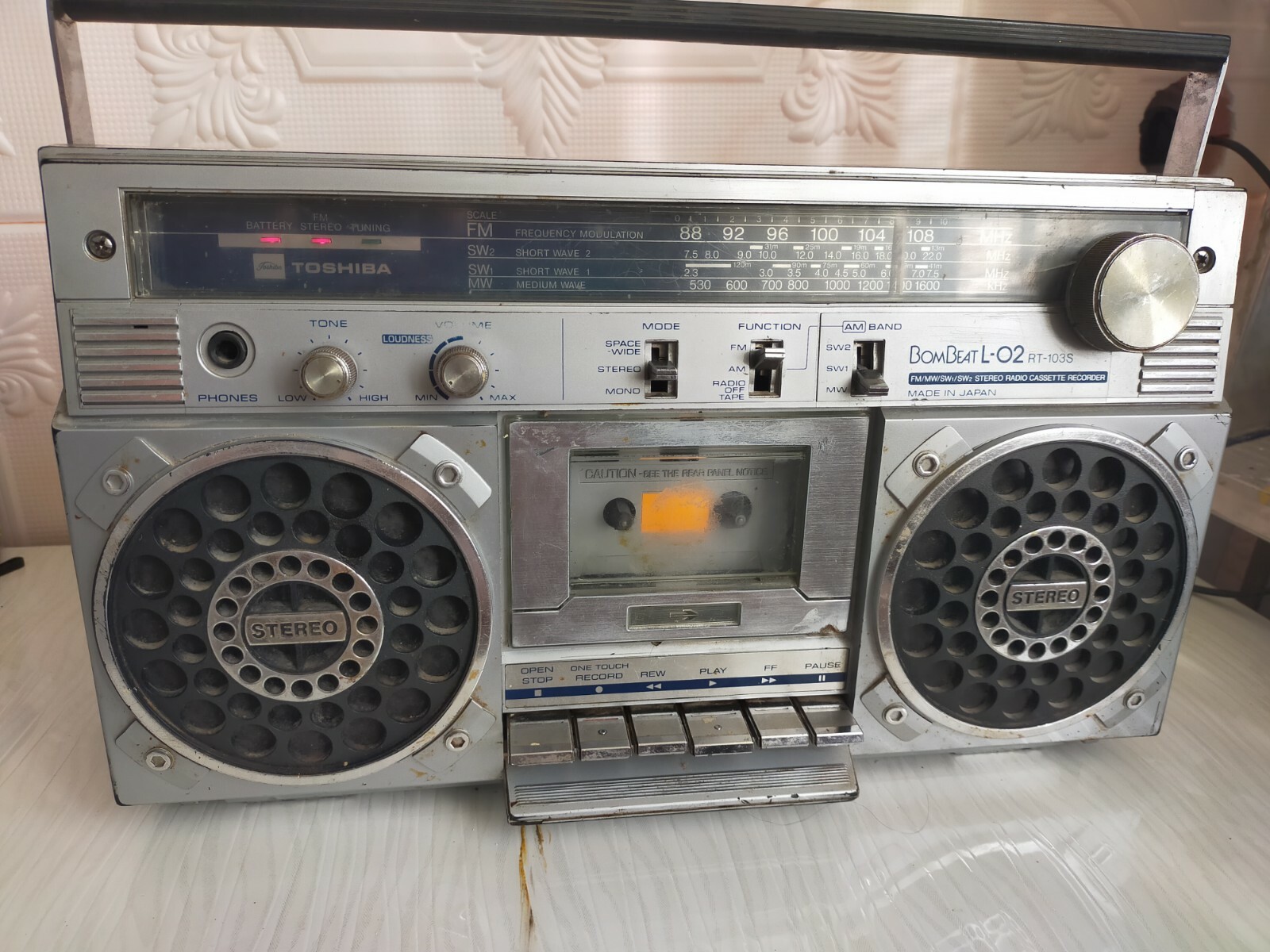 ラジオ・コンポ Toshiba RT-S85T ラジオ・コンポ Toshiba RT-S85T k1141 東芝 ラジカセ 昭和