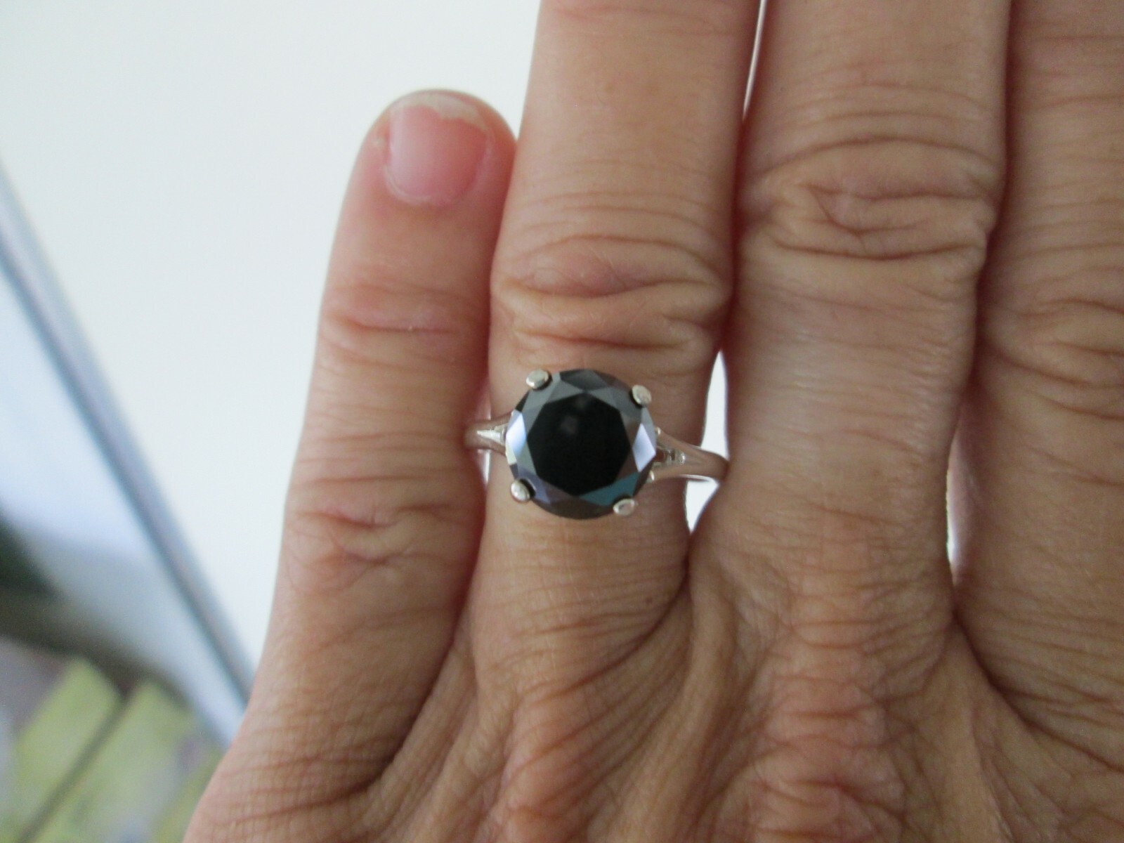 Pre-owned Real Black Diamonds Inc 2.50ct Natural Black Diamond Ring,certificate,free Dia Tester Sizes 5,6,7,8,9,10