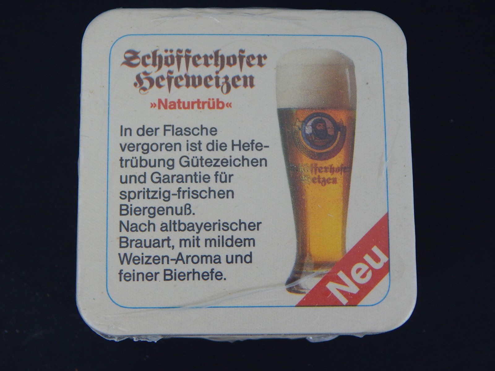 New Vintage Bar Beer Coasters Schofferhofer Hefeweizen Naturtrub 100 pack? ML
