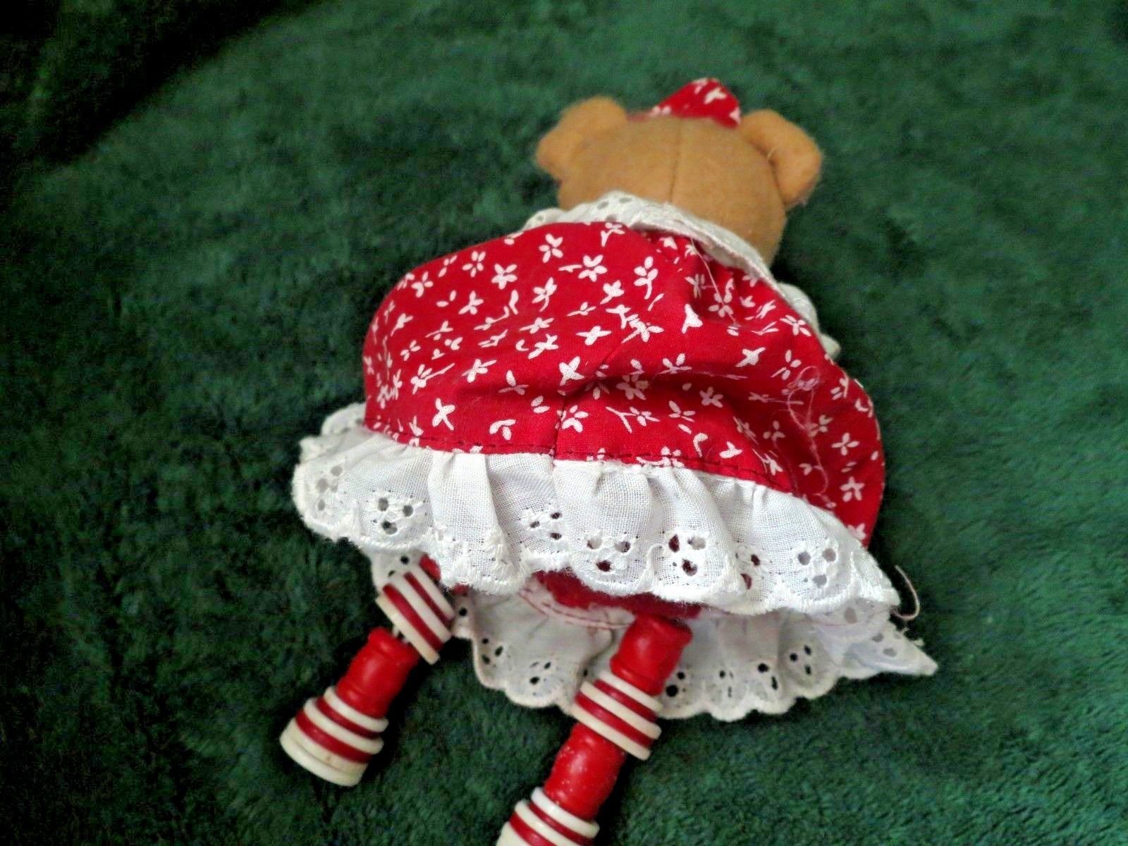 Bear Doll dangly Button legs sitter