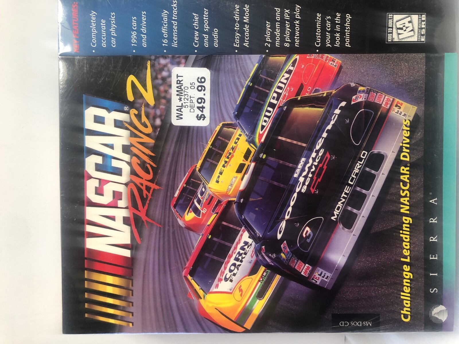 New Sealed Nascar Racing 2 (PC CD ROM, 1996) & Sierra Grand National Expansion