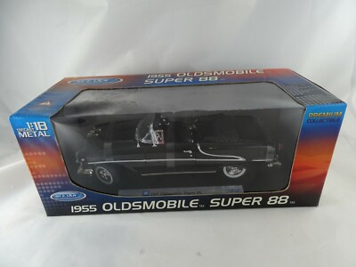 1:18 Welly 19869W 1955 Oldsmobile Súper 88 Negro Rareza