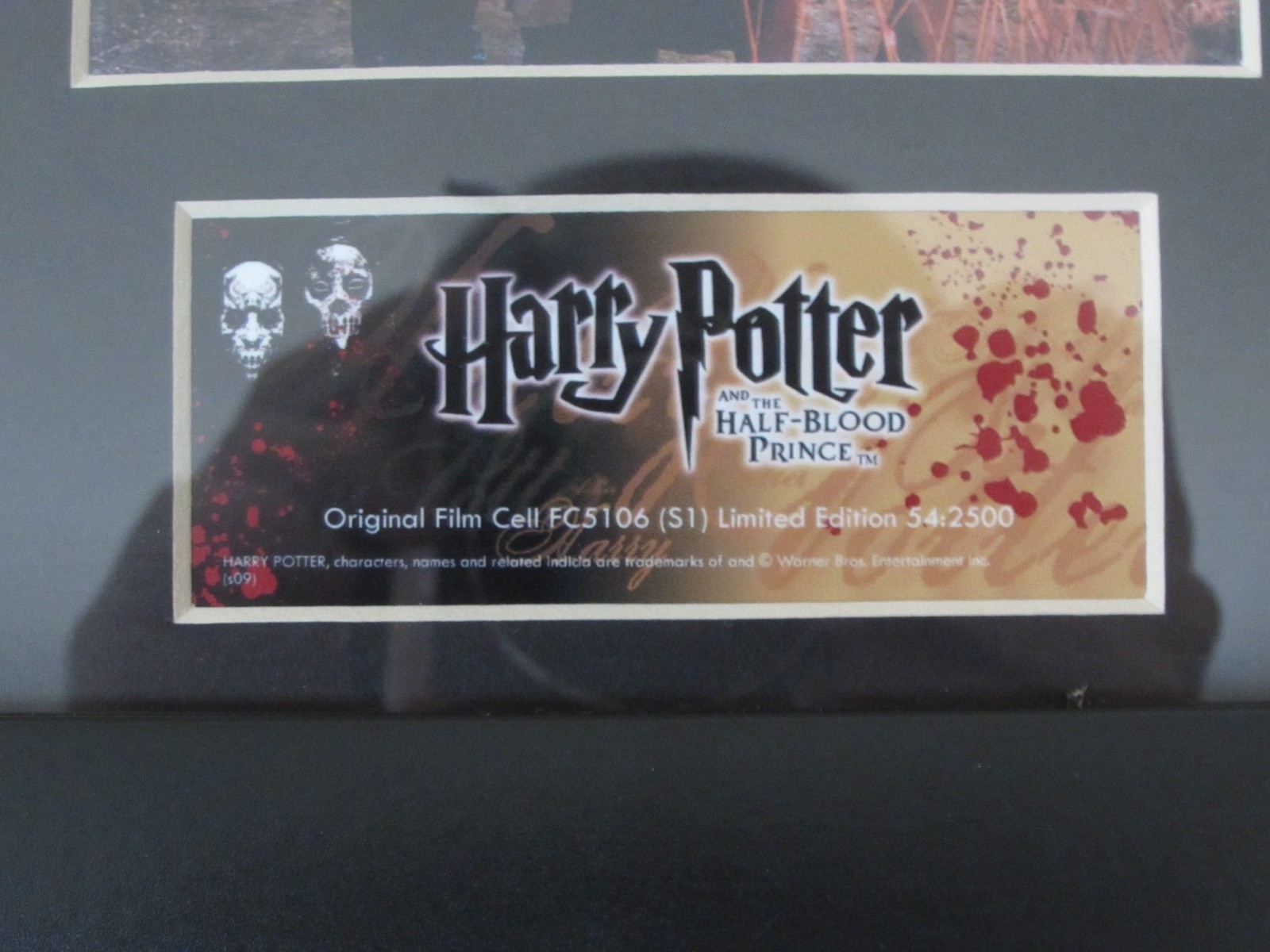 Harry Potter: Half Blood Prince limited edition framed film cell plaque