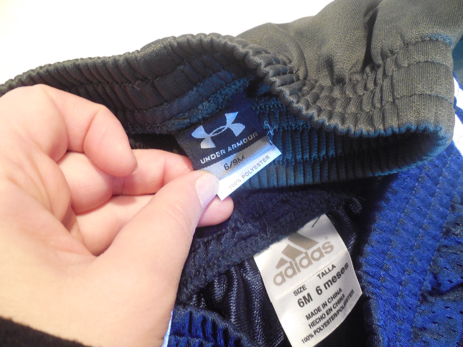 Toddler Boys 6 9 Months Under Armour Adidas Track Pants Shorts Lot of 2 Bottoms