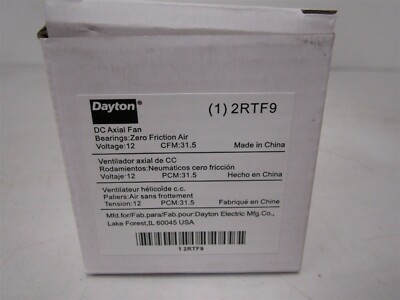  Class A Vertical or Horizontal Mount 2-3/8'' x 2-3/8'' Square Axial Fan 12 VDC 