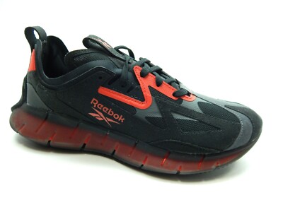 REEBOK MEN'S ZIG KINETICA FW5734 CONCEPT BLACK RED SHOES 9