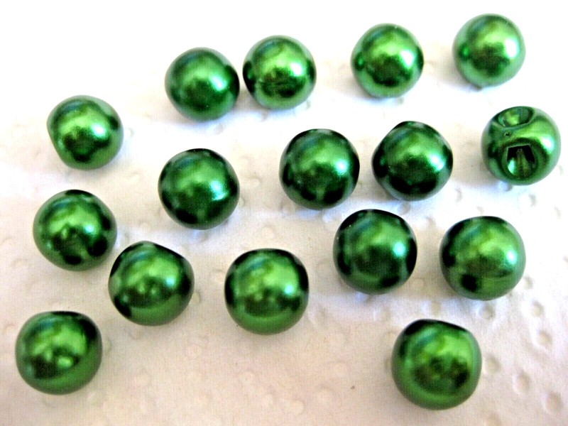 15 KnÃ¶Pfe PerlenfÃ¶Rmig 10mm Perlen ÃSenknopf Farbe WÃ¤Hlbar   K201e
