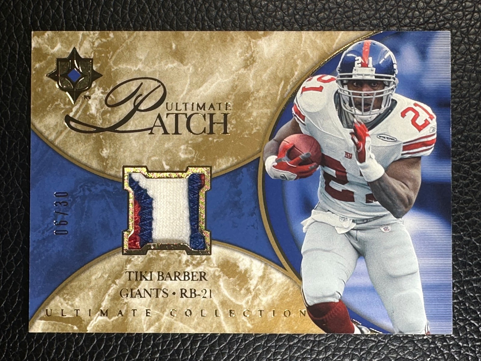 2006 Upper Deck Ultimate Collection Patch Tiki Barker 6/30 Game Used Patch