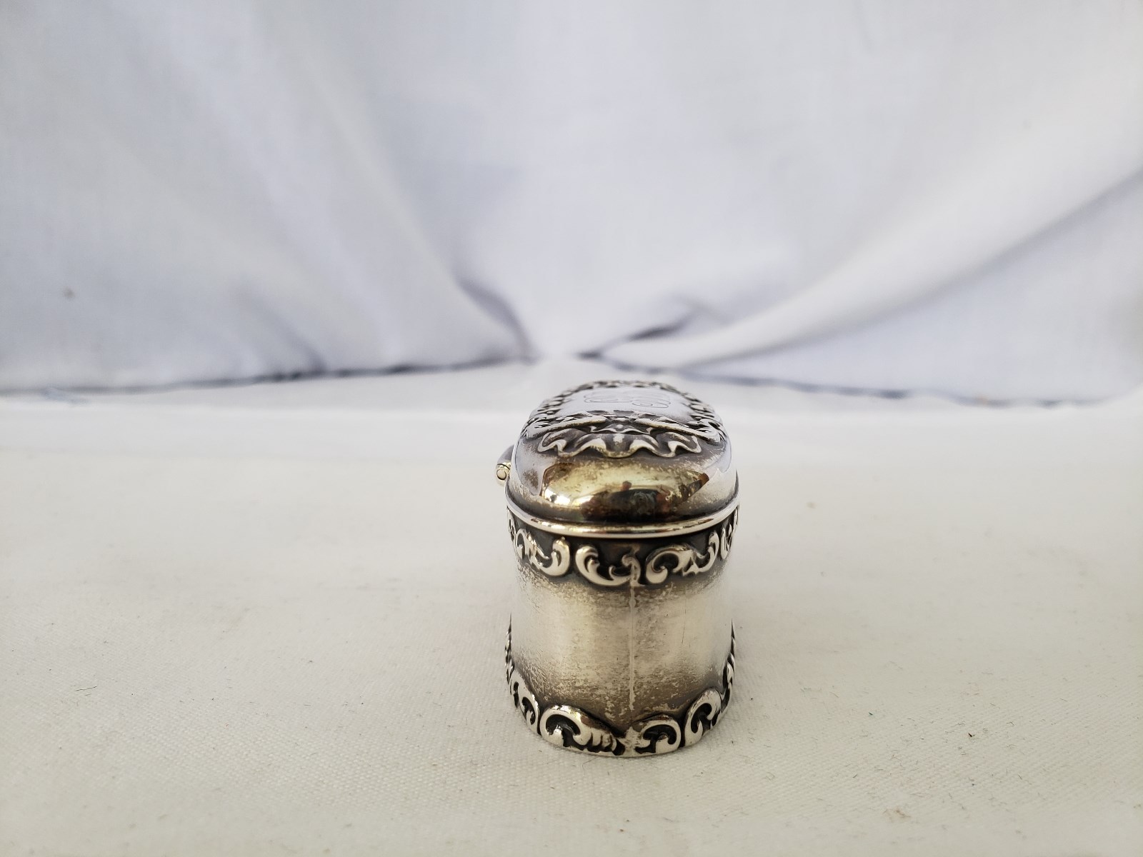 Antique Sterling silver Bobbi Pin dresser box