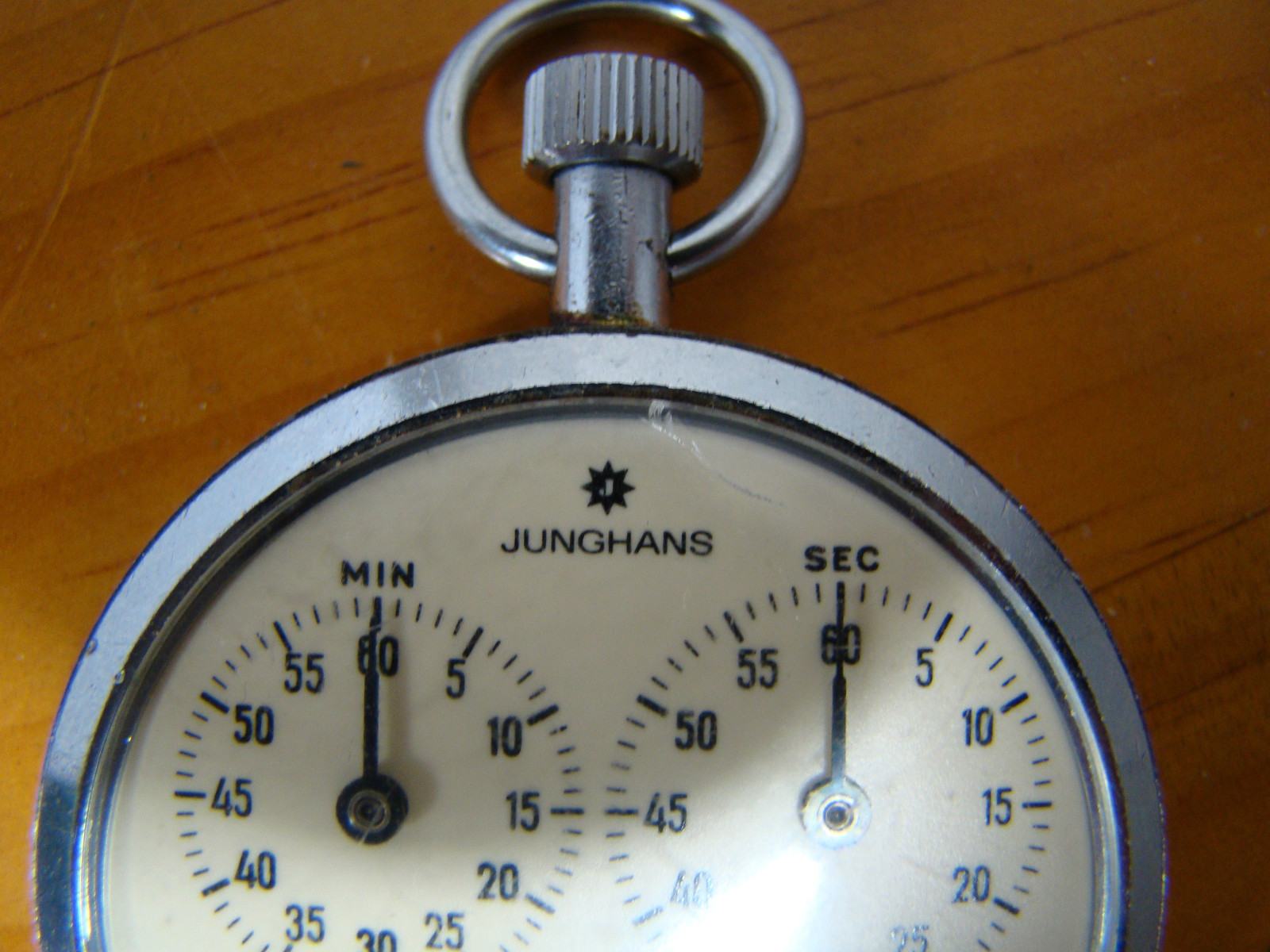 Junghans Stop Watch Germany Vintage 3 Dials 1/10 Seconds Working
