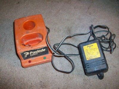 Paslode Impulse Battery Charger Base & 12V Transformer 900476 900477 for Nailers