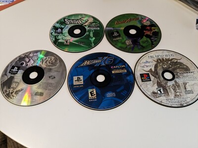 5 Sony PlayStation 1 Game Lot Strider 2 Evilzone Spyro MegaMan X6 Final Fantasy
