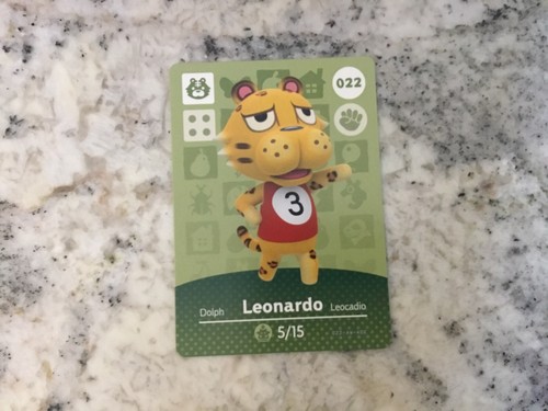 LEONARDO #022 Animal Crossing Amiibo Authentic Nintendo Mint Card From Series 1