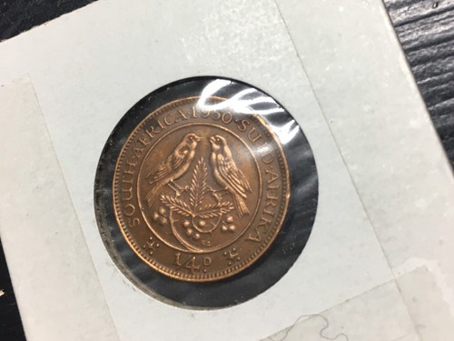 1950 South Africa 1/4 Penny COIN Bronze Circulated VG FS
