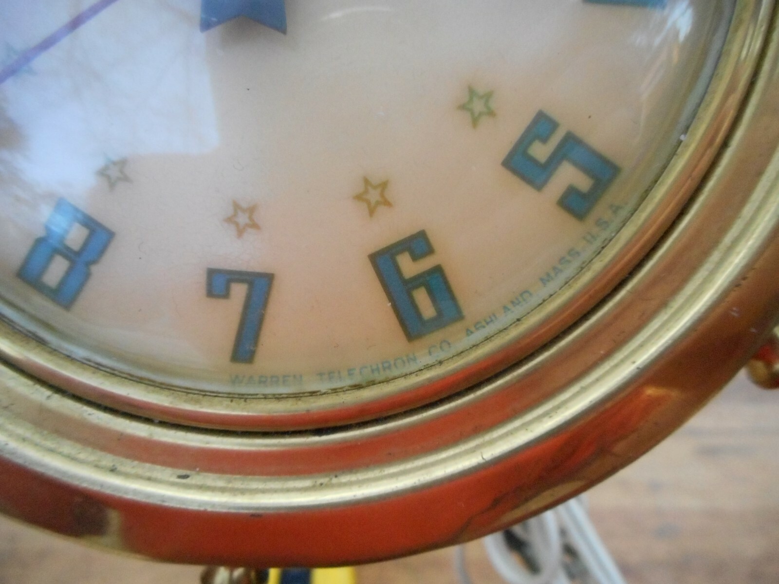 Vintage TELECHRON ELECTRIC CLOCK 3H85 Ship's Wheel Mantle Clock Nautical Marine