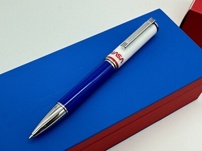 MONTEGRAPPA ATLANTIS BLUE/WHITE RESIN BALLPOINT PEN NEW 100% GENUINE MSRP $500