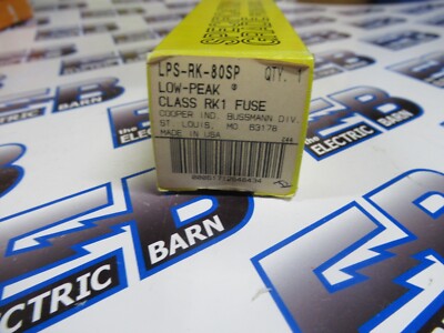 Bussmann LPS-RK-80SP, (1) 80 Amp, 600 Volt, Time Delay, Class RK1, Fuse -NEW-B