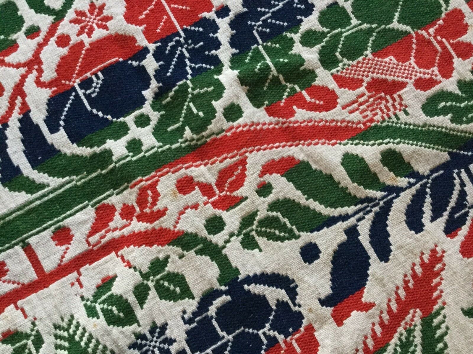 ANTIQUE COVERLET BLANKET SIGNED MANUF.BY.H.F.STAGER&SON FAST COLORS LAN PENN