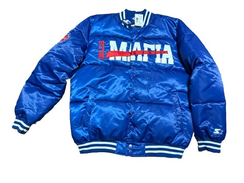 Starter Buffalo Bills Mafia NFL Bubble Button Down Satin