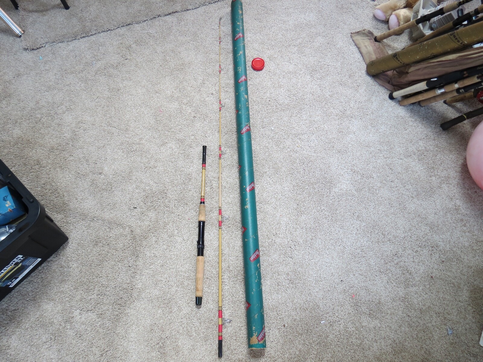 Heddon Mark II mod. 7376 fishing rod with tube (lot#13348
