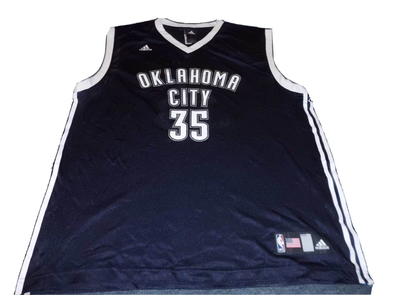 Oklahoma City Thunder No35 Kevin Durant Black USA Flag Fashion Stitched NBA Jersey