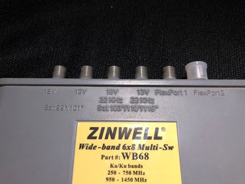 Directv Wide-band 6x8 Multi-Switch WB68 Zinwell 6 input 8 out