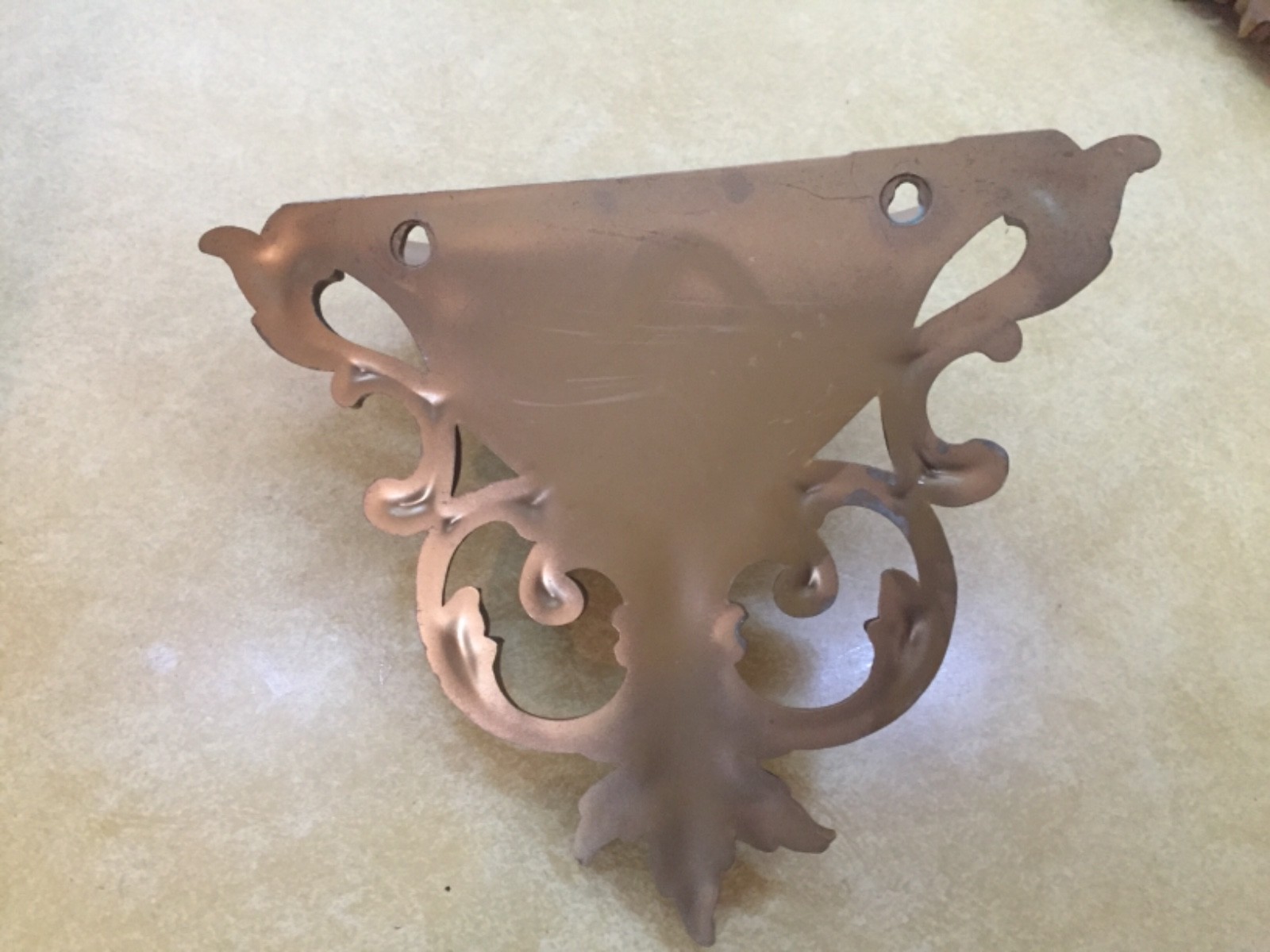 Vintage 1962 Homco Ornate Hollywood Regency Wall Goldtone Pocket Planters 4448