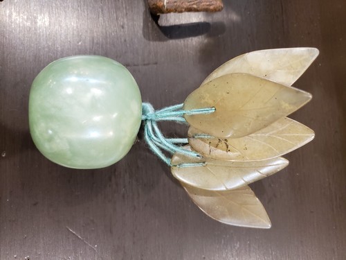 Vintage ITALY Alabaster Marble Stone Grapes Cluster Marble Fruit
