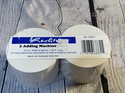 Office Depot 1-Ply Calculator Cash Register Adding Machine Paper Roll - Lot of 2