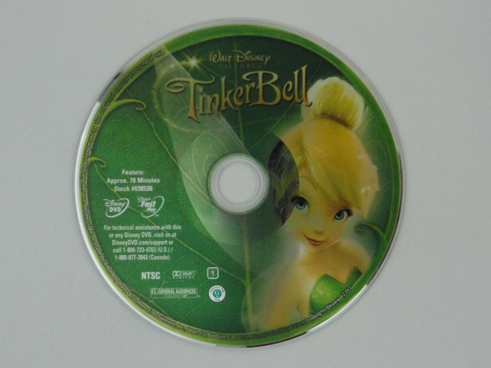 Tinker Bell (DVD, 2008) - DISC ONLY 786936265484| eBay