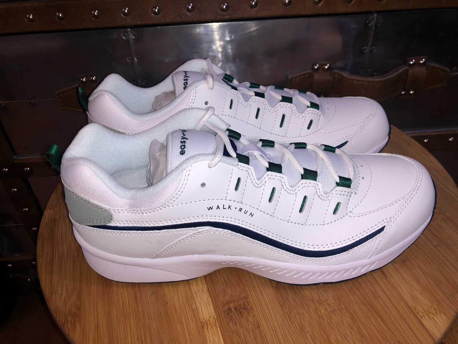 Easy Spirit Walk Run Shoe White Multi Leather US 11M