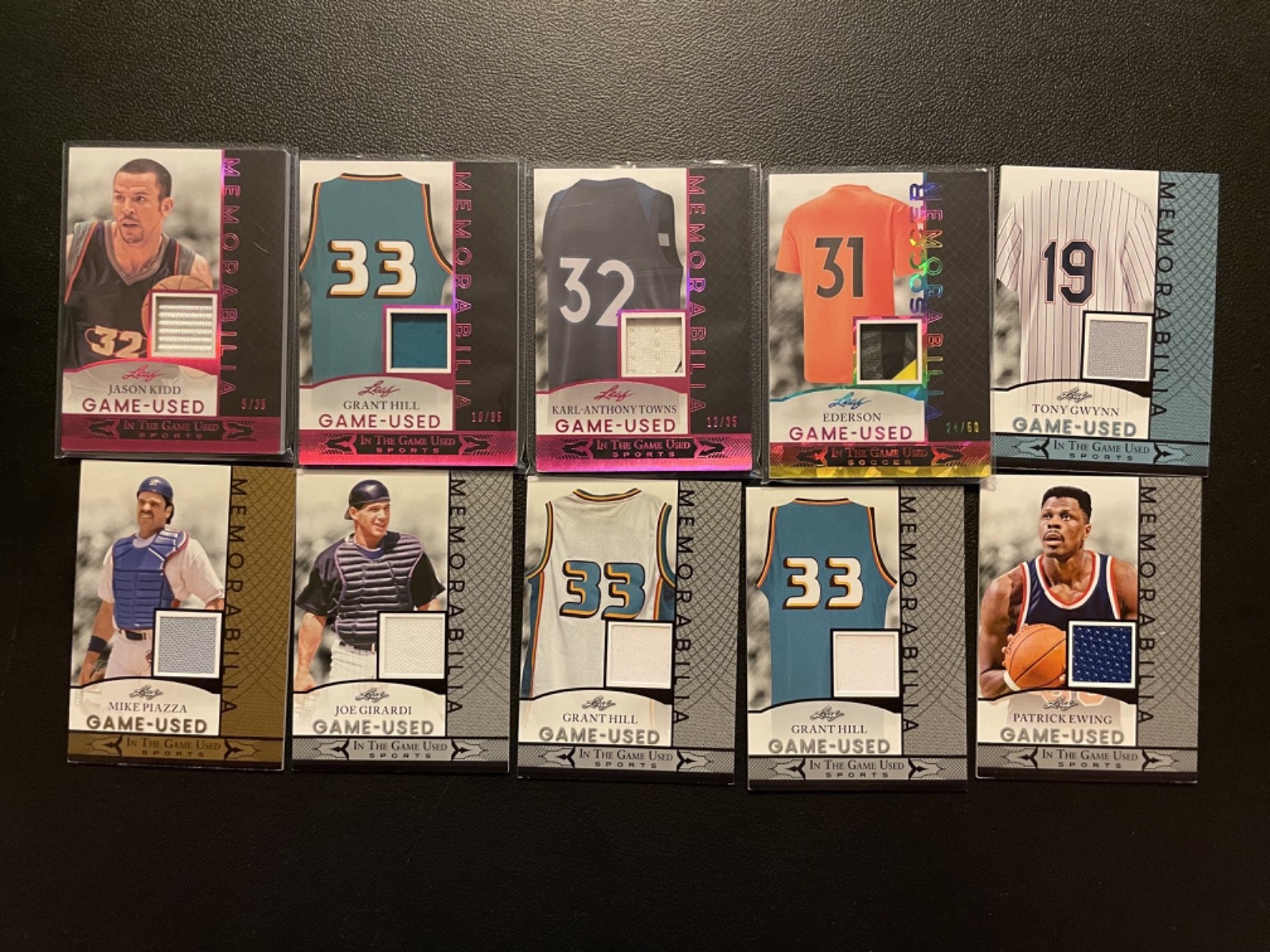 2024 Leaf Game Used Memorabilia Kidd Hill Towns Emerson Gwynn Lot Of 20 #78