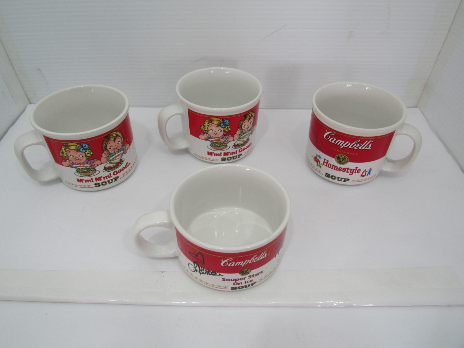 Set of THree 1969 Campbell Soup Mugs & One 1998 Souper Stars on Ice Mug