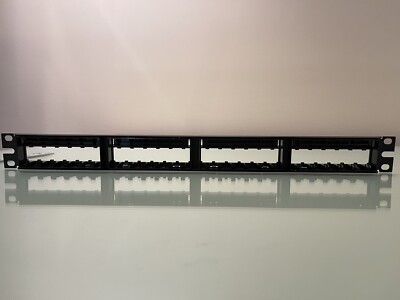 PANDUIT CPP24M6BLY Modular 24 Port Flat Punch Down Patch Panel Mini-Com Black