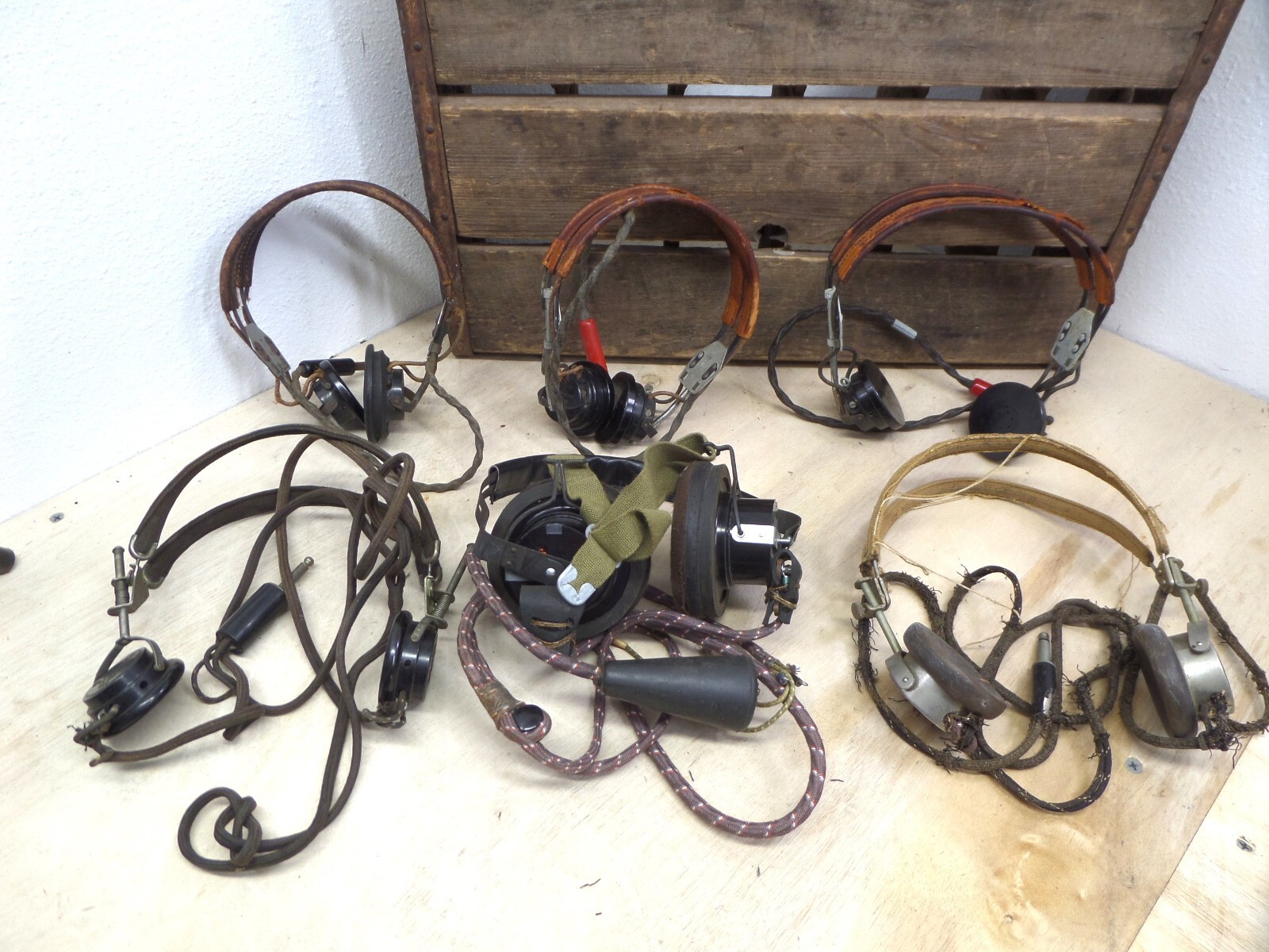【ジャンク】Vintage WWII U.S. Military ANB-H-1 Sold at Auction: WW2 ANB-H-1 HEADSET US ARMY AIR FORCE